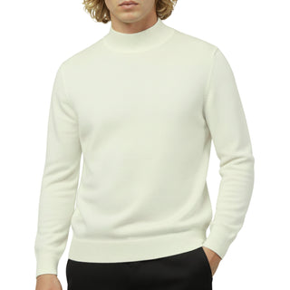 Ivory Traditional Fit Mockneck Sweater