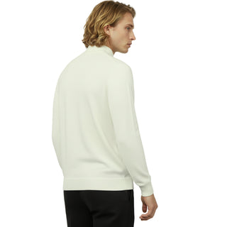 Ivory Traditional Fit Mockneck Sweater