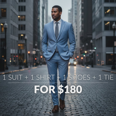 1 Suit + 1 Shirt + 1 Shoe + 1 Tie