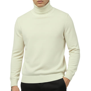 Ivory Traditional Fit Turtleneck Sweater