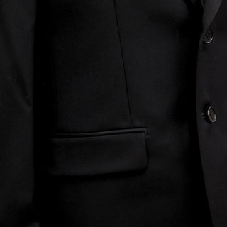 Calvin Klein Black Peak Lapel Suit