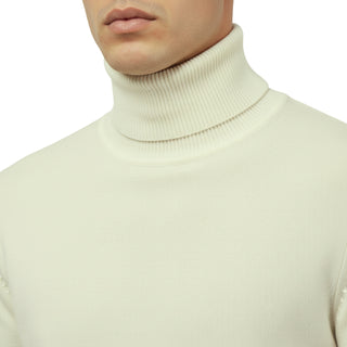 Ivory Traditional Fit Turtleneck Sweater