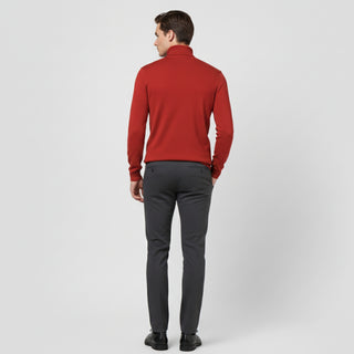 Red Traditional Fit Turtleneck Sweater