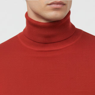 Red Traditional Fit Turtleneck Sweater
