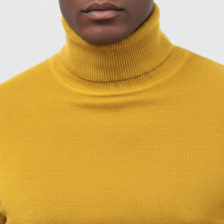 Mustard Traditional Fit Turtleneck Sweater