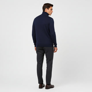 Navy Traditional Fit Turtleneck Sweater