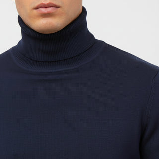 Navy Traditional Fit Turtleneck Sweater