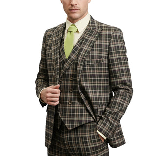 3 Piece Extrema Plaid Suit 11708