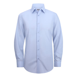 Light Blue Slim Fit Solid Dress Shirt
