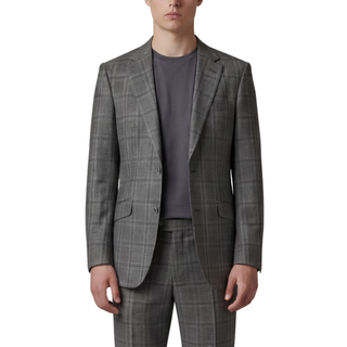 Joseph Michael Puglia Men's Charcoal 3-Piece Plaid Suit
