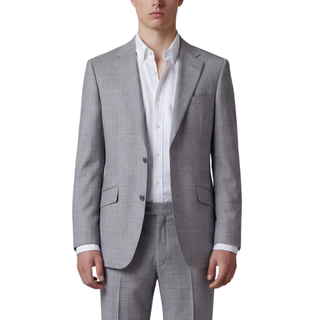 Joseph Michael Osteria Men's Ash 3-Piece Plaid Suit