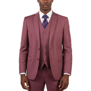 Joseph Michael Rose Vested Sharkskin Suit - Front View