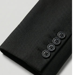 Joseph Michael 0905-17 Black Sharkskin Modern Fit Suit - Detail View
