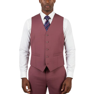 Joseph Michael Rose Vested Sharkskin Suit - Side View