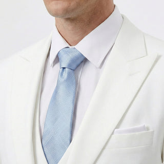 Joseph Michael 29105 White Slim Fit Peak Lapel Vested Suit - Back View