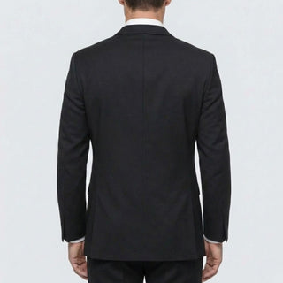 Joseph Michael Men's Black 3-Piece Vested Tuxedo — Peak Lapel