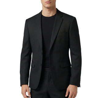 Joseph Michael 0905-17 Black Sharkskin Modern Fit Suit - Close Up