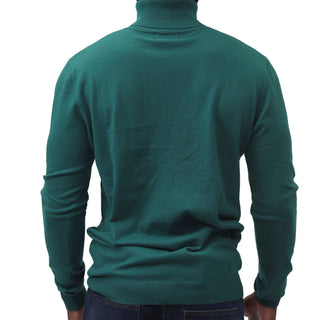 Hunter Green Traditional Fit Turtleneck Sweater