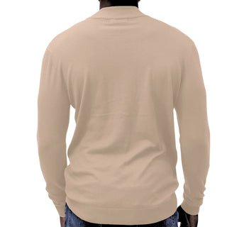 Camel Traditional Fit Mockneck Sweater