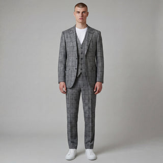 Joseph Michael Botura Men's Hunter 3-Piece Plaid Suit