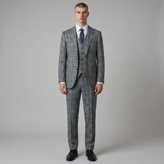 Joseph Michael Botura Men's Hunter 3-Piece Plaid Suit