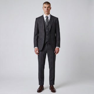Joseph Michael Botura Men's Carbon 3-Piece Plaid Suit