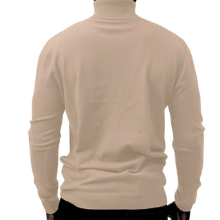 Camel Traditional Fit Turtleneck Sweater