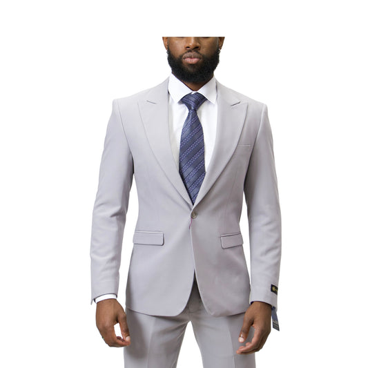 Royal Luxe Modern fit 1 Button Stretch Grey