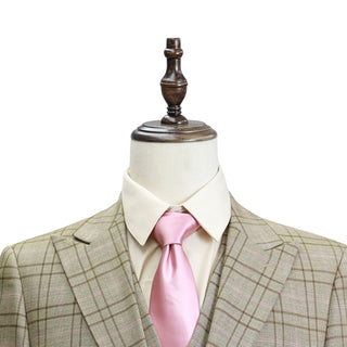 3 Piece Extrema Plaid Suit Grey 524