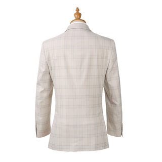 Joseph Michael 21002-20 3-Piece Slim Fit Tan Plaid Suit - Side View