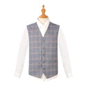 Joseph Michael 21002-22 3-Piece Slim Fit Grey Plaid Suit - Detail View