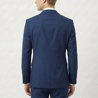 Joseph Michael 29105 Navy Slim Fit Peak Lapel Vested Suit - Detail View