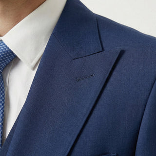 Joseph Michael 29105 Navy Slim Fit Peak Lapel Vested Suit - Back View