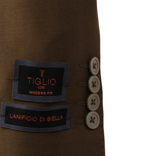 100% Wool 2 Button Modern Fit Tobacco Suit