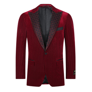 Crystal Lapel Velvet Blazer