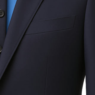 100% Wool 2 Button Slim Fit Blue Suit