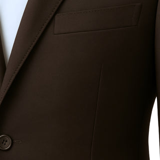 100% Wool 2 Button Modern Fit Brown Suit