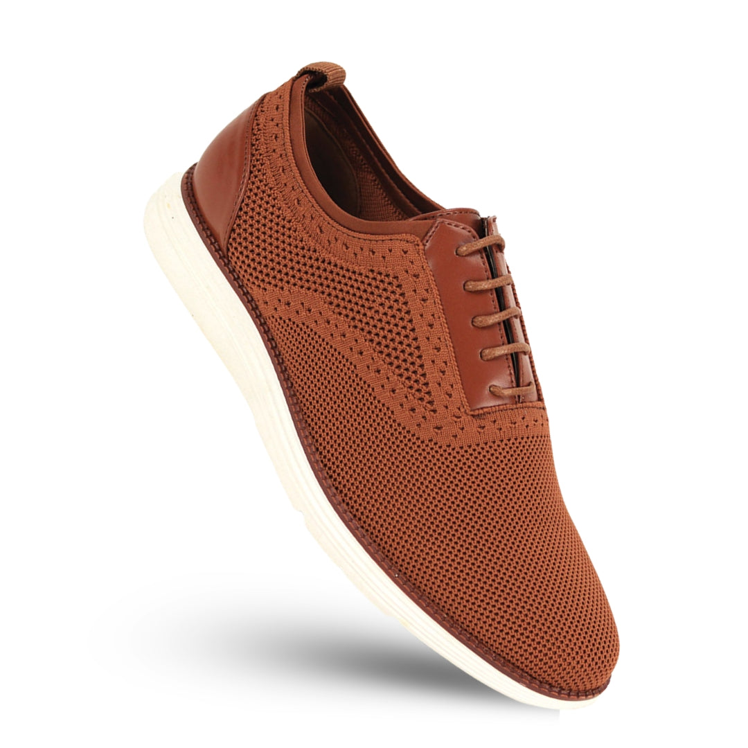 718 Mens Cognac Knit Oxford Sneakers Casual Breathable Lace-Up Shoes Size 9 718 Mens Cognac Knit Oxford Sneakers Casual Breathable Lace-Up Shoes Size 9
