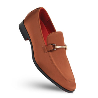 7018 Cognac Satin Slip On