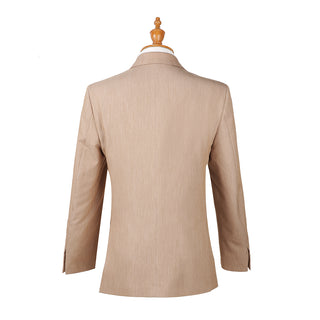 Joseph Michael 29105 Tan Slim Fit Peak Lapel Vested Suit - Detail View
