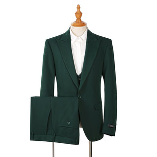 Joseph Michael 29105 Hunter Slim Fit Peak Lapel Vested Suit - Close Up