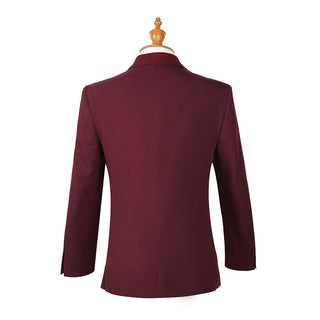 Joseph Michael 29105 Burgundy Slim Fit Peak Lapel Vested Suit - Trouser View