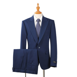 Joseph Michael 29105 Navy Slim Fit Peak Lapel Vested Suit - Vest View