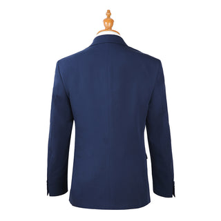 Joseph Michael Men's Navy 3-Piece Slim Fit Vested Suit — Peak Lapel
