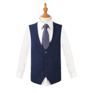 Joseph Michael 29105 Navy Slim Fit Peak Lapel Vested Suit - Trouser View