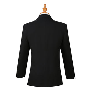 Joseph Michael 29105 Black Slim Fit Peak Lapel Vested Suit - Trouser View