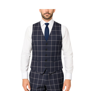 Plaid Modern Fit Wine Peak Lapel Suit