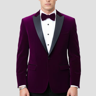 Stretch Slim Fit Velvet Blazer - 7 Colors