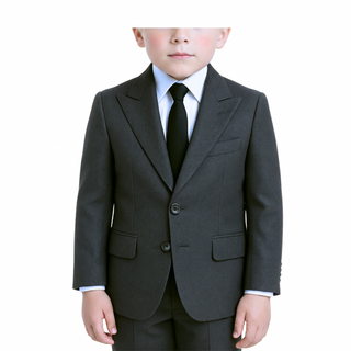 Ideal Boys' Dark Grey 4-Way Stretch Suit