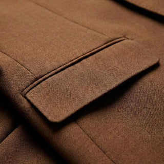 Joseph Michael 0905-1A Rust Sharkskin Slim Fit Suit - Back View